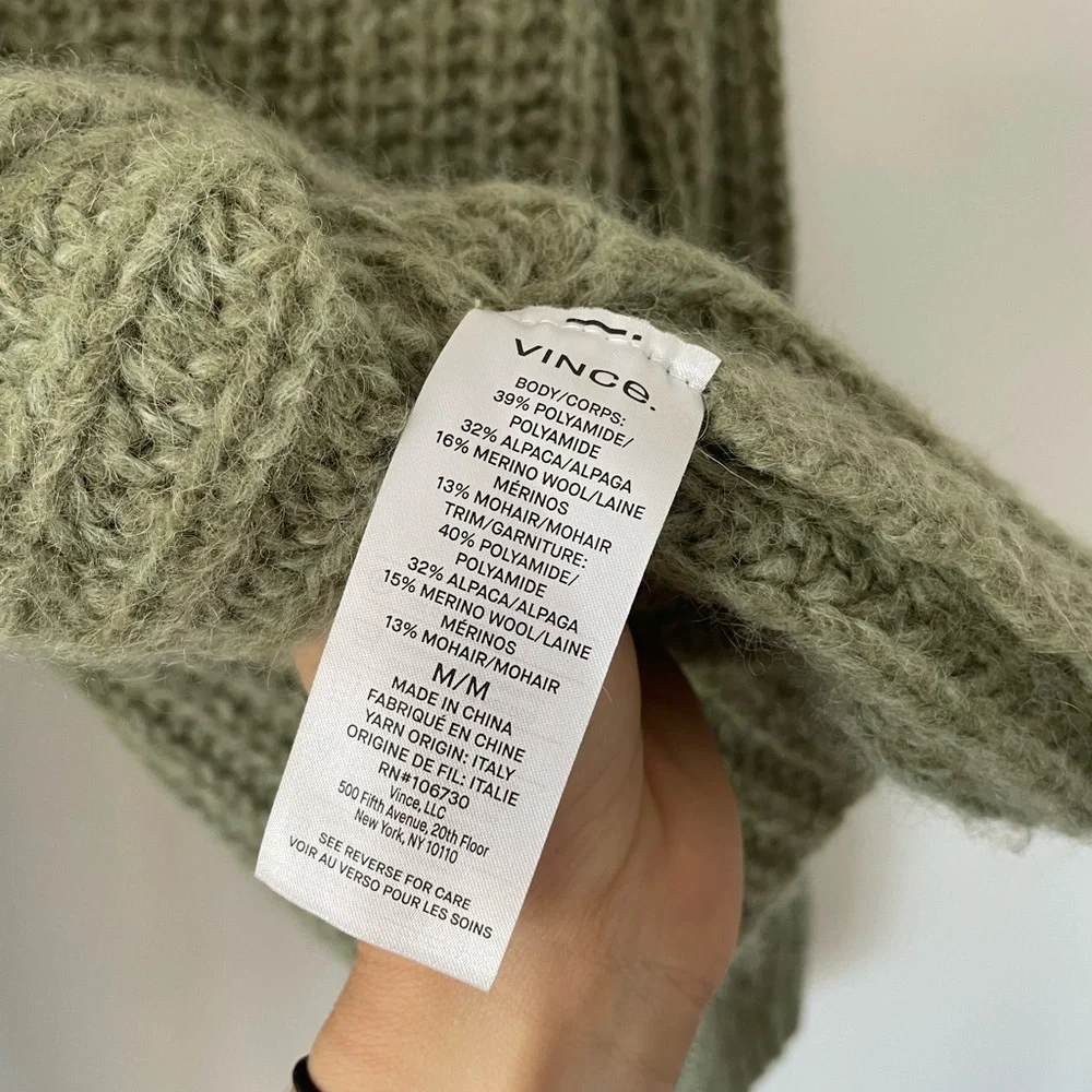 Vince Sage Green Cowl Neck Sweater - Picture 9 of 12